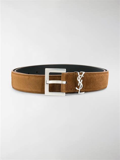 yves saint laurent belt men|saint laurent monogram suede belt.